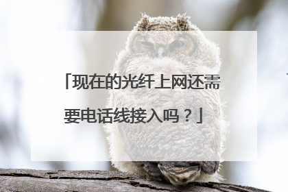 现在的光纤上网还需要电话线接入吗？
