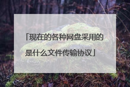 现在的各种网盘采用的是什么文件传输协议