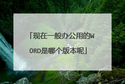 现在一般办公用的WORD是哪个版本呢
