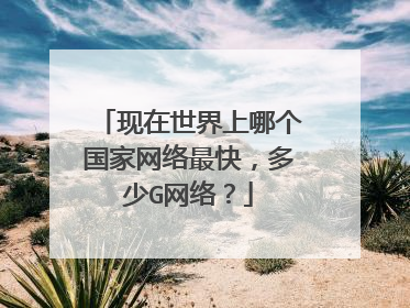 现在世界上哪个国家网络最快,多少G网络?