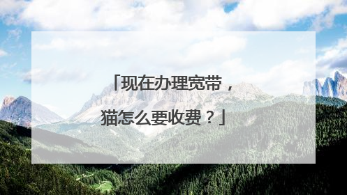 现在办理宽带,猫怎么要收费?