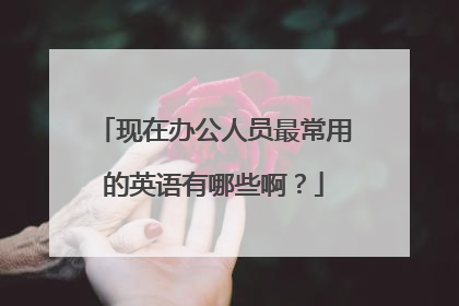 现在办公人员最常用的英语有哪些啊?