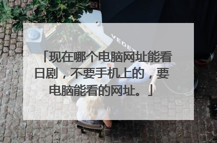 现在哪个电脑网址能看日剧,不要手机上的,要电脑能看的网址。