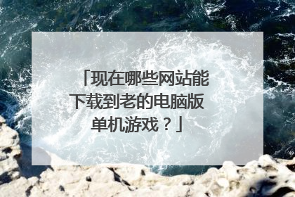 现在哪些网站能下载到老的电脑版单机游戏?