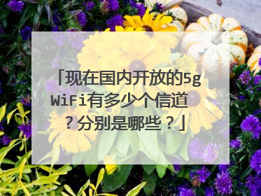 现在国内开放的5gWiFi有多少个信道?分别是哪些?