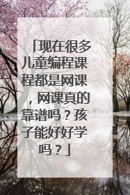 现在很多儿童编程课程都是网课,网课真的靠谱吗?孩子能好好学吗?