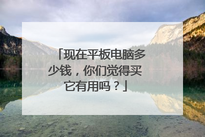 现在平板电脑多少钱,你们觉得买它有用吗?