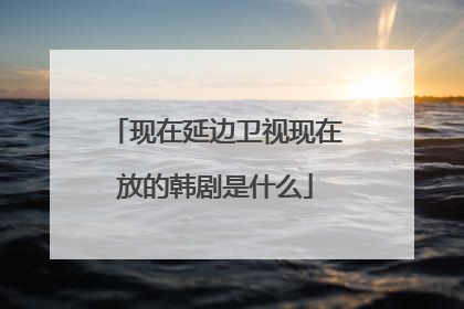 现在延边卫视现在放的韩剧是什么