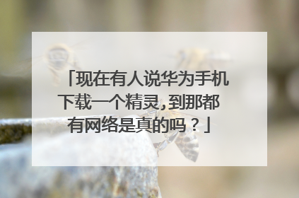 现在有人说华为手机下载一个精灵,到那都有网络是真的吗?