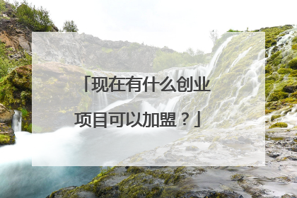 现在有什么创业项目可以加盟?
