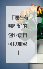 现在有哪些好的创业项目可以加盟