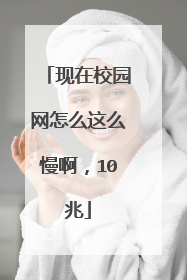 现在校园网怎么这么慢啊,10兆