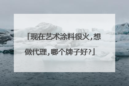 现在艺术涂料很火,想做代理,哪个牌子好?