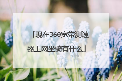 现在360宽带测速器上网坐骑有什么
