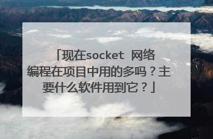 现在socket 网络编程在项目中用的多吗?主要什么软件用到它?