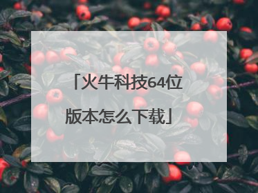 火牛科技64位版本怎么下载