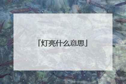 灯亮什么意思