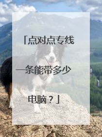 点对点专线一条能带多少电脑?