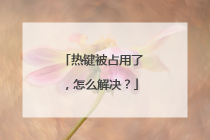 热键被占用了，怎么解决？