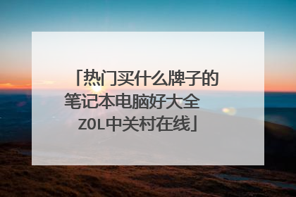 热门买什么牌子的笔记本电脑好大全 ZOL中关村在线