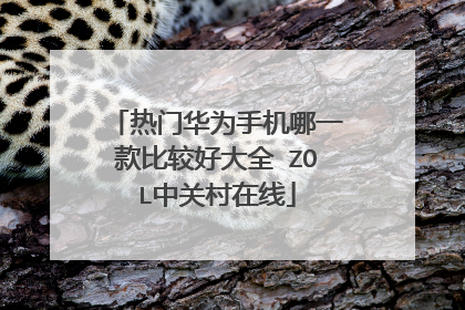 热门华为手机哪一款比较好大全 ZOL中关村在线