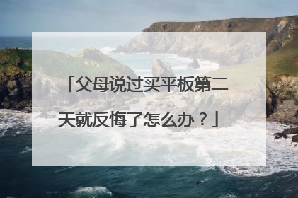 父母说过买平板第二天就反悔了怎么办？