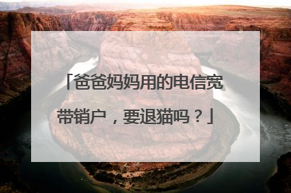 爸爸妈妈用的电信宽带销户,要退猫吗?