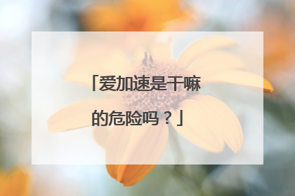 爱加速是干嘛的危险吗?