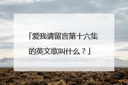 爱我请留言第十六集的英文歌叫什么?
