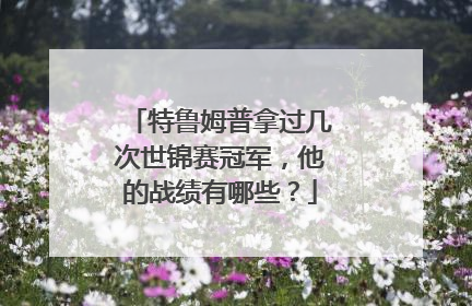 特鲁姆普拿过几次世锦赛冠军，他的战绩有哪些？