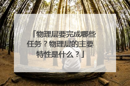 物理层要完成哪些任务?物理层的主要特性是什么?