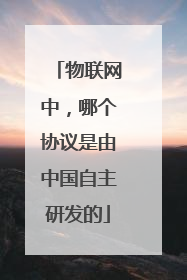 物联网中，哪个协议是由中国自主研发的