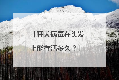 狂犬病毒在头发上能存活多久？