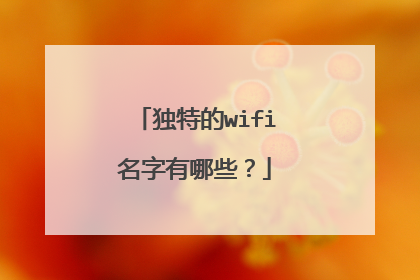 独特的wifi名字有哪些？