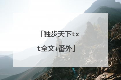 独步天下txt全文+番外