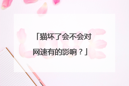 猫坏了会不会对网速有的影响？