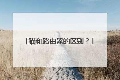 猫和路由器的区别？