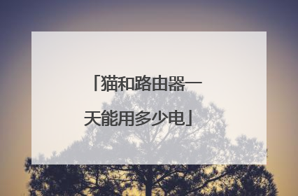 猫和路由器一天能用多少电