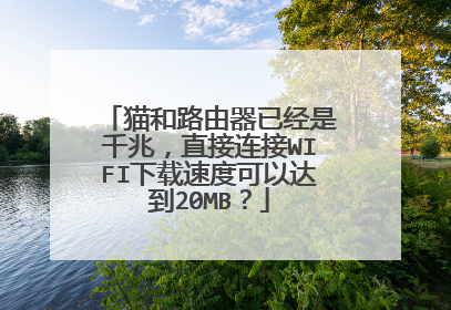 猫和路由器已经是千兆,直接连接WIFI下载速度可以达到20MB?