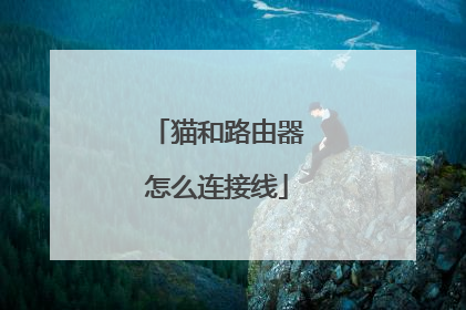 猫和路由器怎么连接线