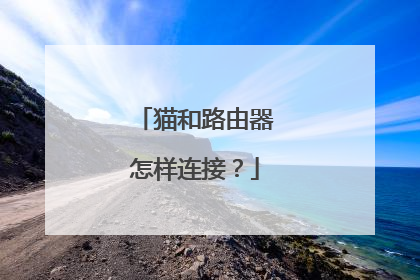 猫和路由器怎样连接？