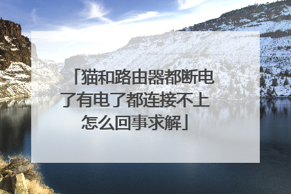 猫和路由器都断电了有电了都连接不上怎么回事求解