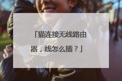 猫连接无线路由器,线怎么插?