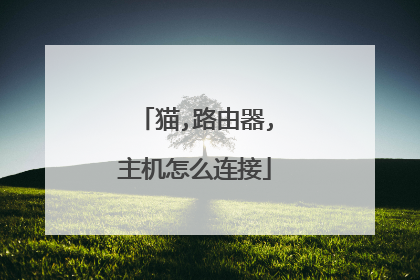 猫,路由器,主机怎么连接
