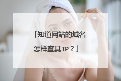 知道网站的域名怎样查其IP？