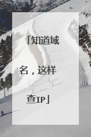 知道域名,这样查IP