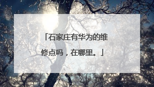 石家庄有华为的维修点吗，在哪里。