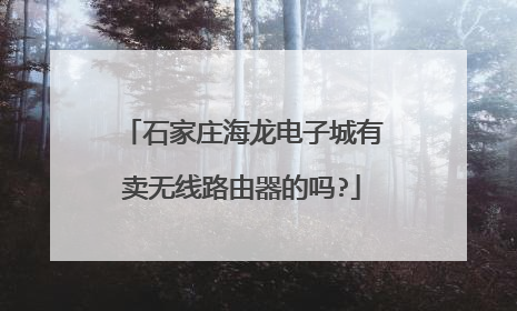 石家庄海龙电子城有卖无线路由器的吗?