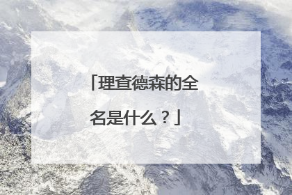 理查德森的全名是什么？