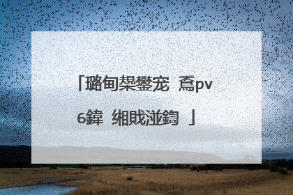 璐甸槼鐢宠�穒pv6鍏�缃戝湴鍧�